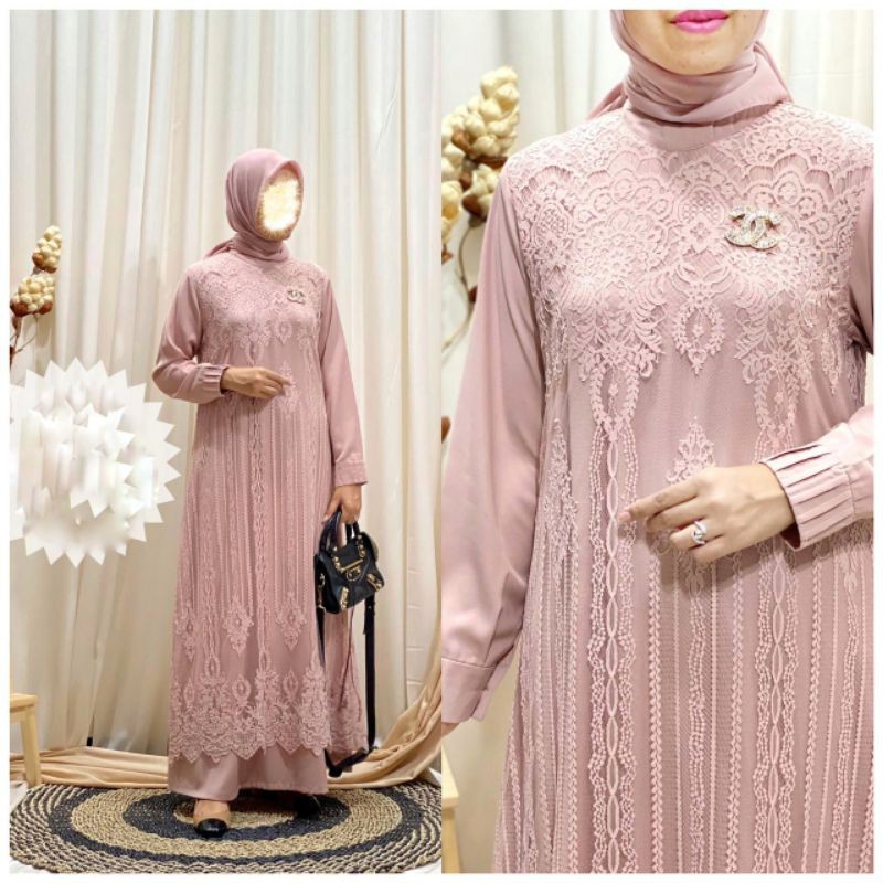 GAMIS BRUKAT/GAMIS PESTA  MEWAH GAMIS KONDANGAN NIKAHAN