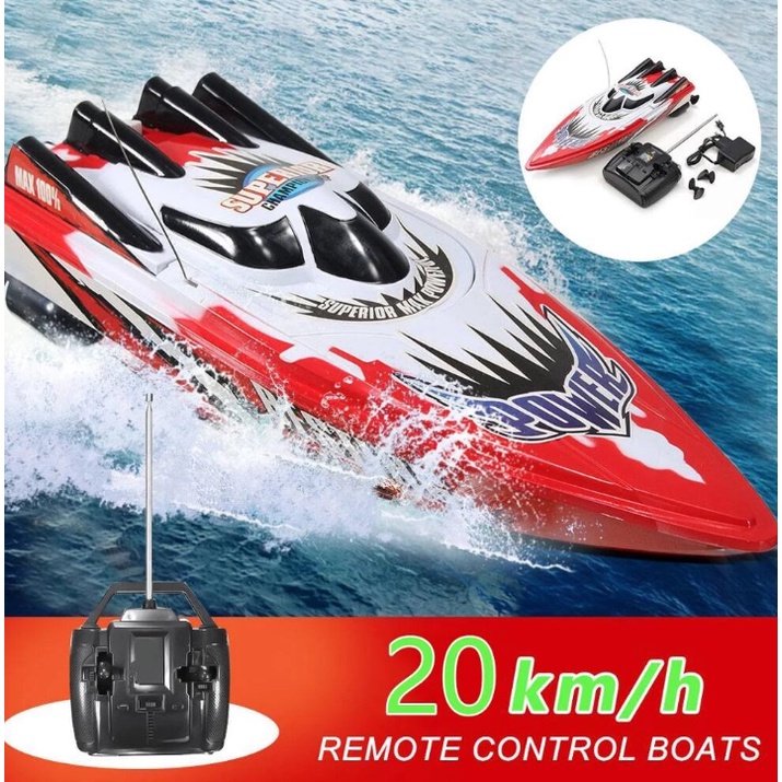 Mainan Anak Laki Laki RC Kapal Remote Control Perahu Speed Boat Racing Kado Anak Murah