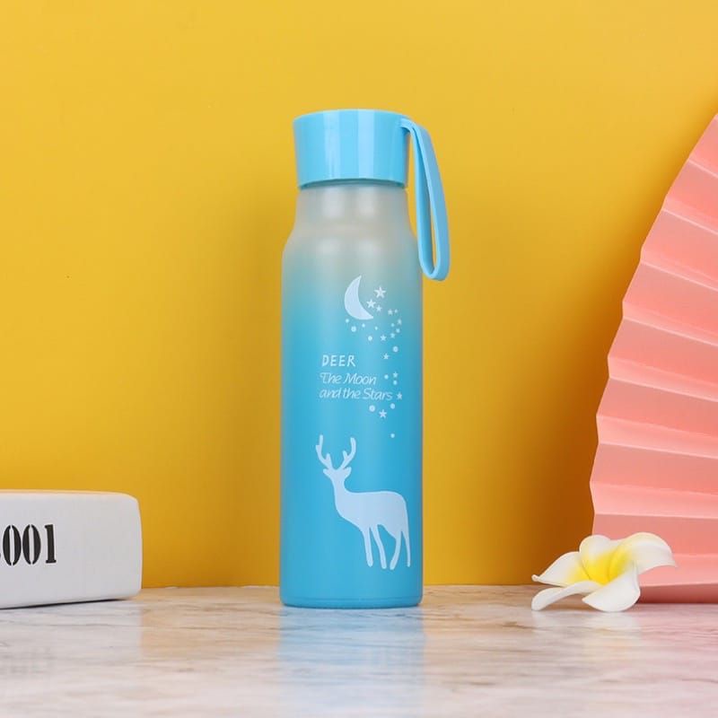 Botol minum kaca motif Deer Starr