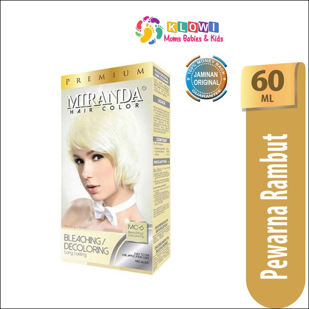  Miranda  Hair Color Bleaching  Mc6 60Ml Pewarna Rambut  