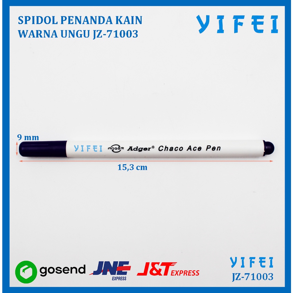 SPIDOL PENANDA KAIN WARNA YIFEI - Biru