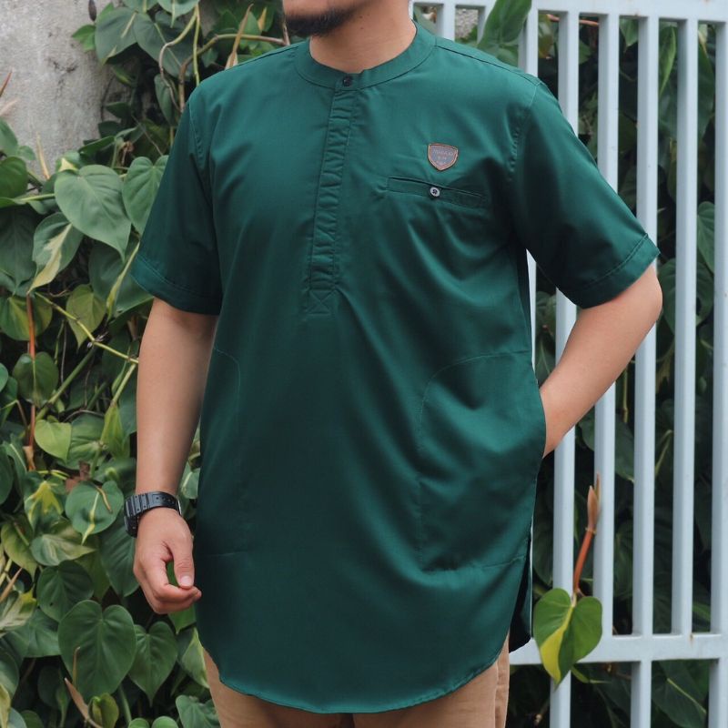 Baju koko kurta lengan pendek bahan TOYOBO yang menyerap keringat dan model TERBARU