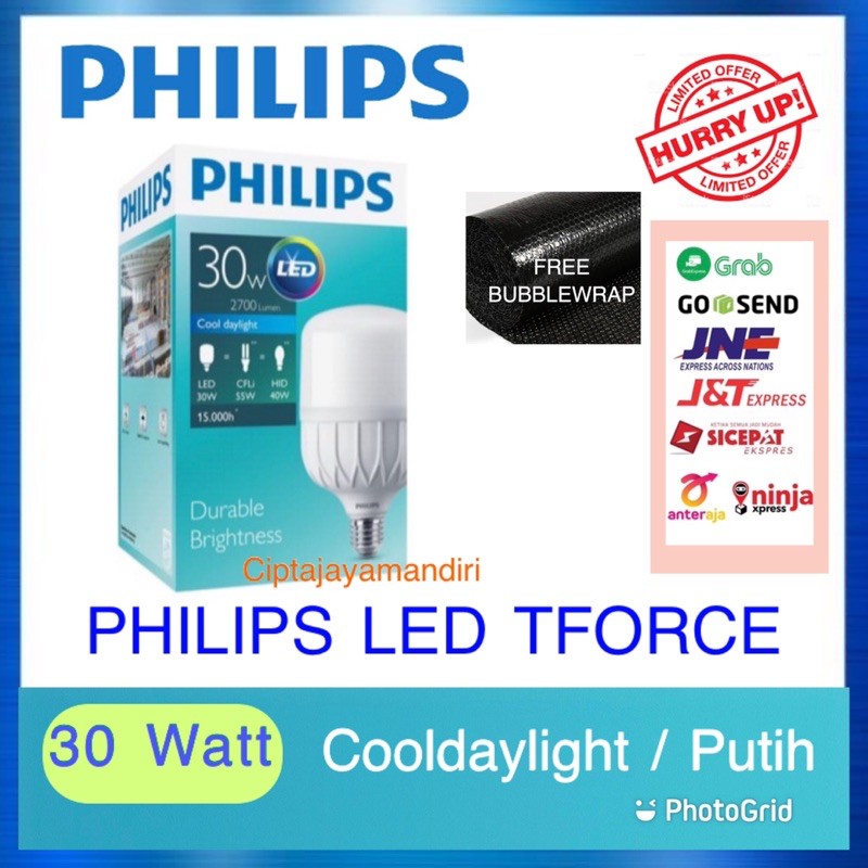 PHILIPS lampu bohlam led trueforce 30 watt