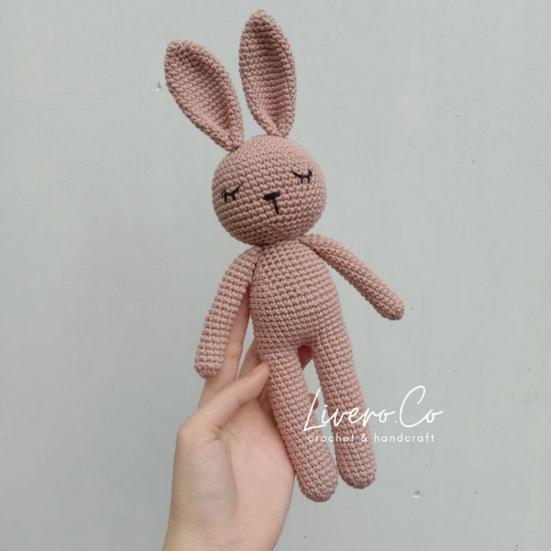  Boneka  Rajut  Amigurumi Bunny 28cm Shopee  Indonesia