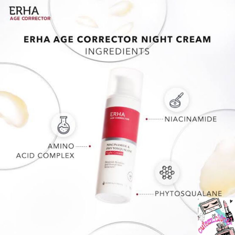 ☃️Cutezz_Ching1☃️Erha Age Corrector Niacinamide &amp; Phytosqualane Night Cream 30g