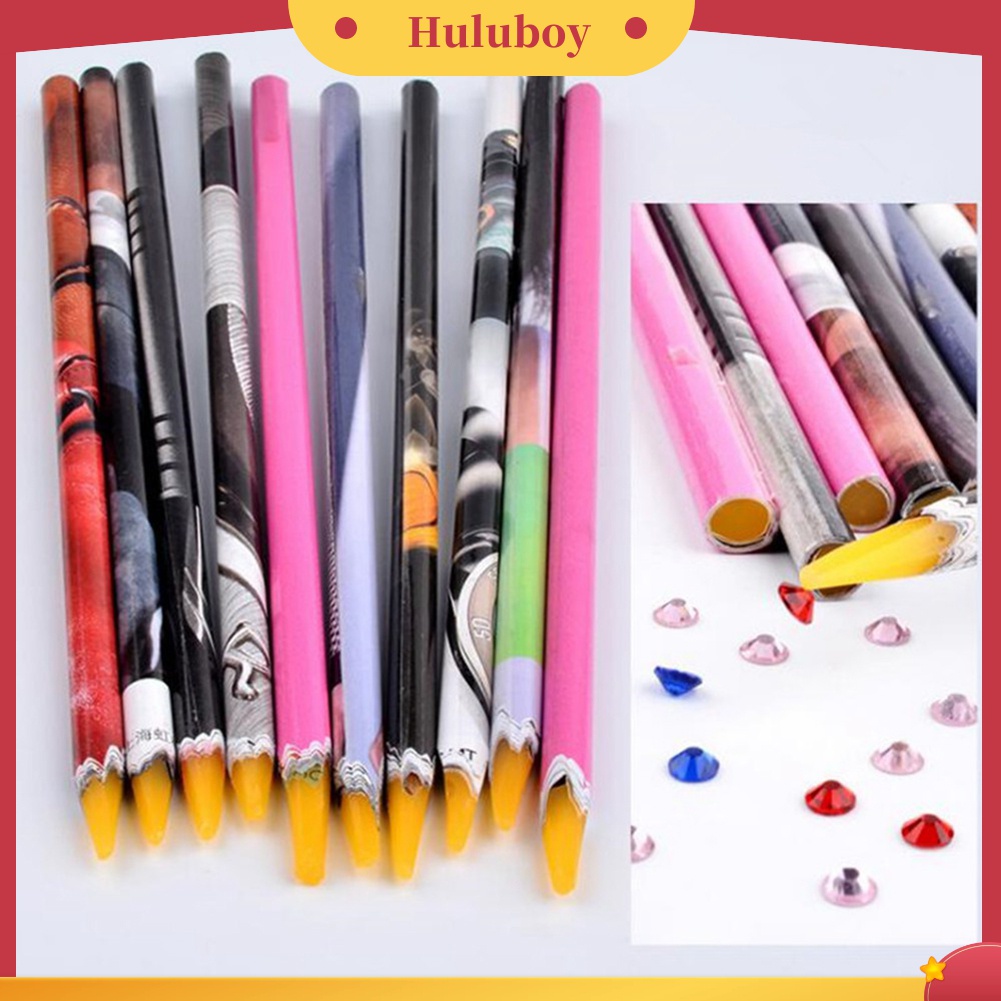 Huluboy Huluboy♡ Pensil Krayon Dotting Untuk Mengambil Berlian Imitasi Nail Art DIY