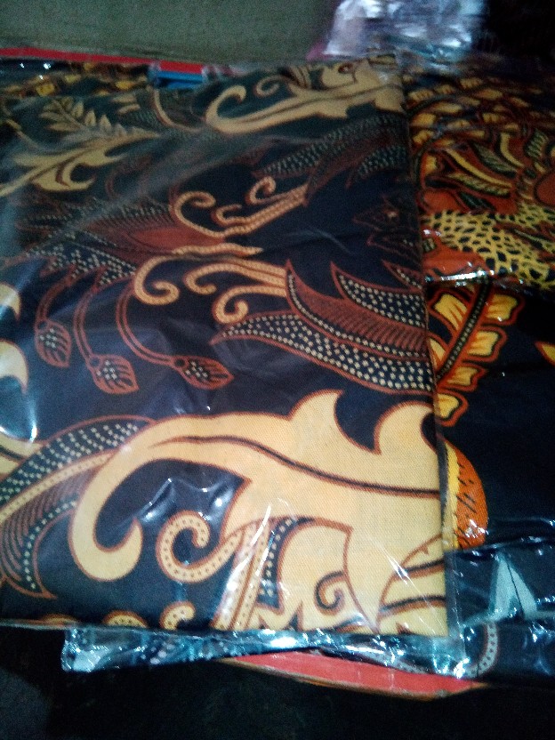 Ruzza Batik Couple Motif Cendrawasih Maura Seragam Sarimbit Coklat Hitam Sogan Size M L Xl