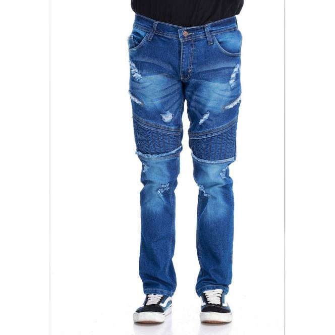 b8zz celana jeans sobek pria / celana jeans panjang pria - kode xi, 27 s4c8
