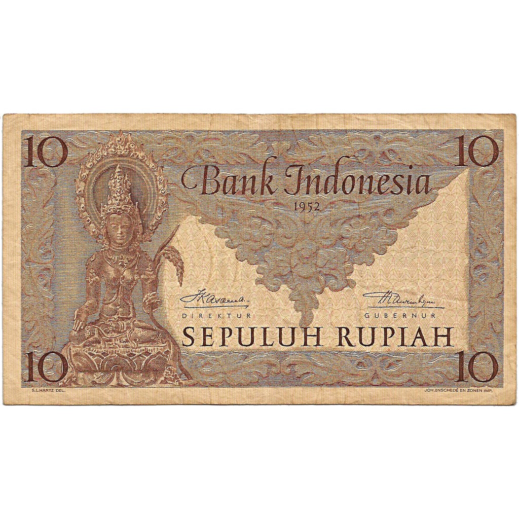 Uang Kuno Indonesia 1952 (Seri Kebudayaan) 10 Rupiah