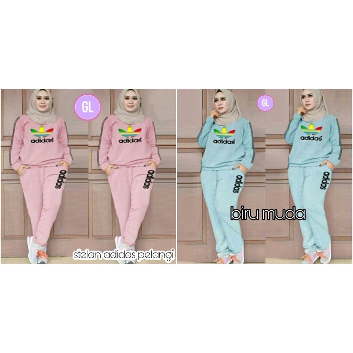 Setelan Olahraga Cewek Aerobik Premium Jumbo Gym Senam H6Y1 Yoga Senam Wanita Seragam Baju Polos Fit