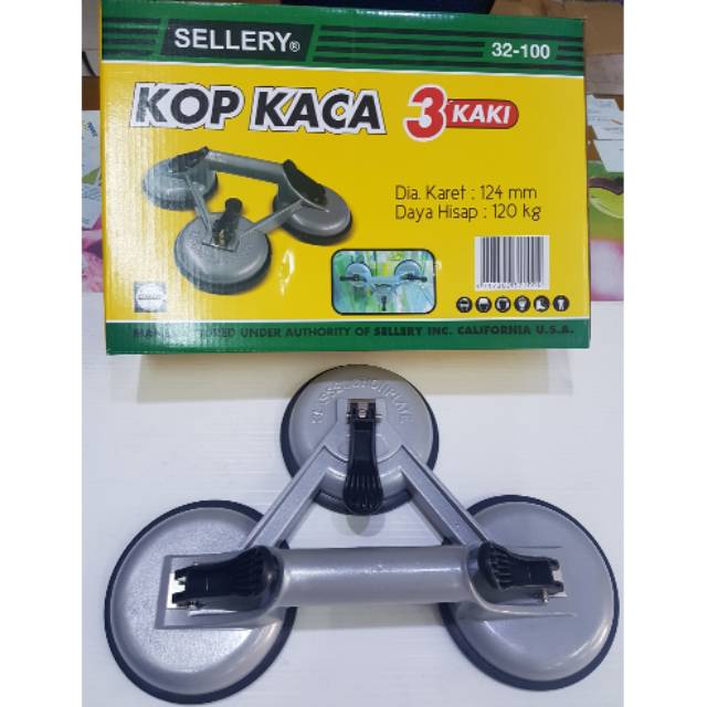 PROMO RICHU Kop Kaca 3 LEG Kaki Glass Suction Cup skls sellery