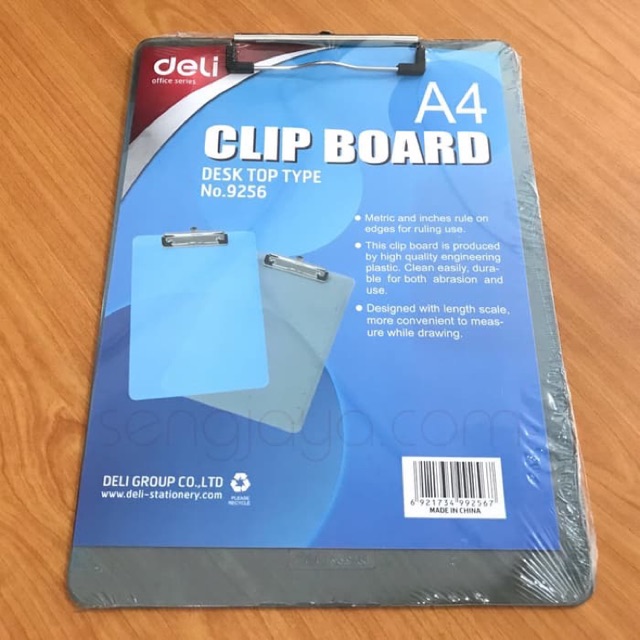 

Clip Board Clear A4 Deli 9256