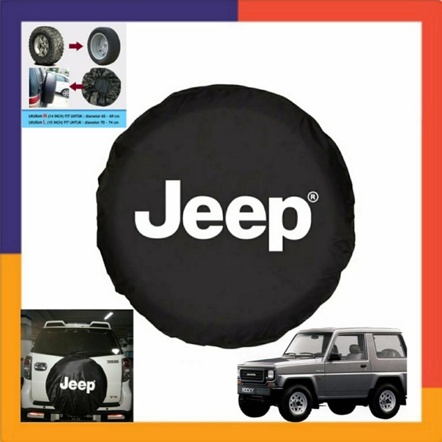 Sarung BAN SEREP Mobil Daihatsu Rocky Jeep Eksklusif Bestseller Elegan Cover Ban Serep Rocky