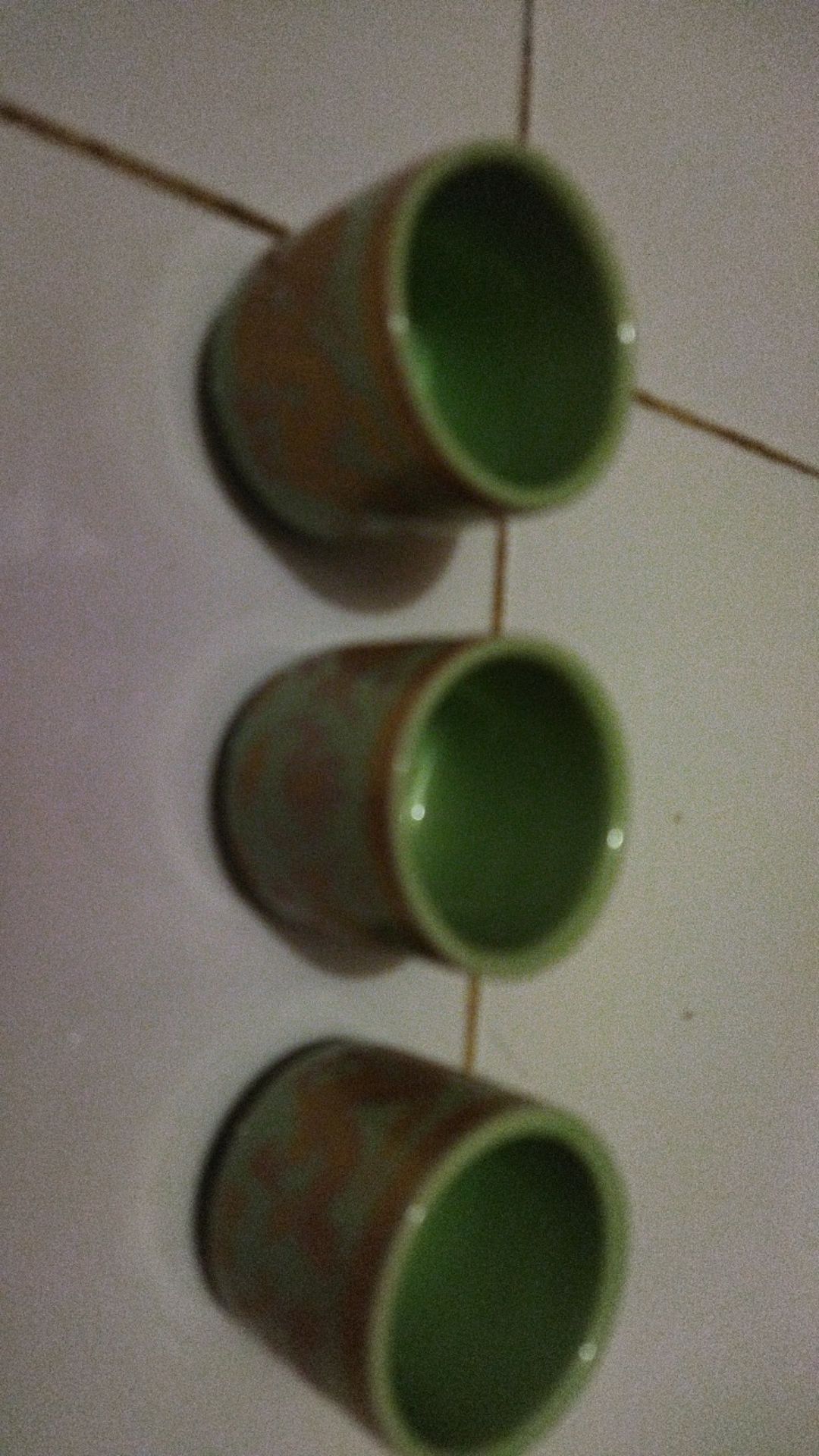 Cangkir Puja Gelas Sembahyang Keramik Naga Merah Maroon Hijau