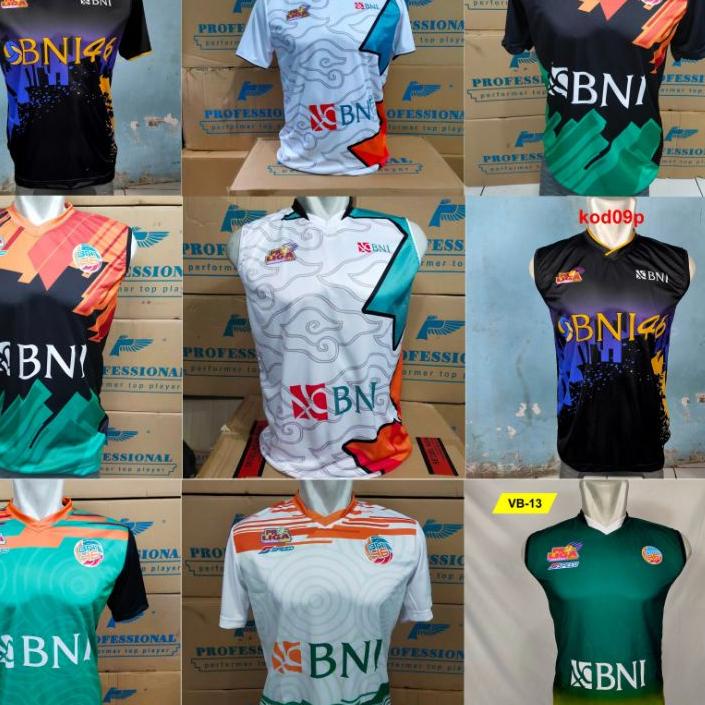 오빠 kaos printing depan sajah voli proliga baju voli proliga BAJU VOLI BNI kaos voli bni baju jersey 