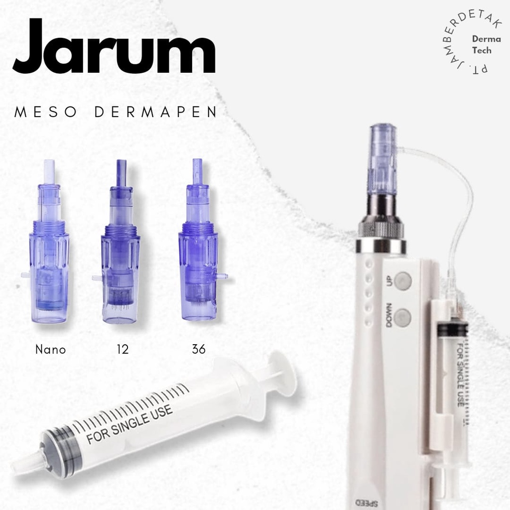 Jarum nano 12 pin 36 pin Dermapen meso gun mesotheraphy needle 2 in 1 injeksi serum dermapen