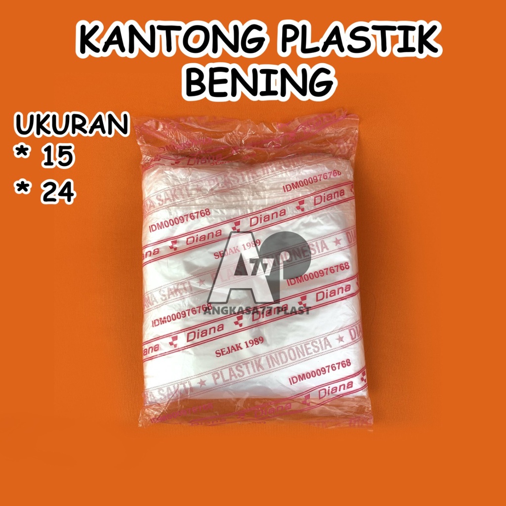 HD Kantong Plastik Bening 15 & 24 Kantong Kresek Bening - HD 24 Bening