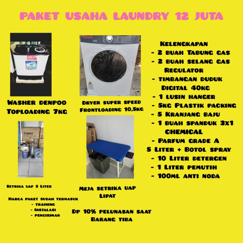 Paket usaha laundry pemula murah 12 jutaan