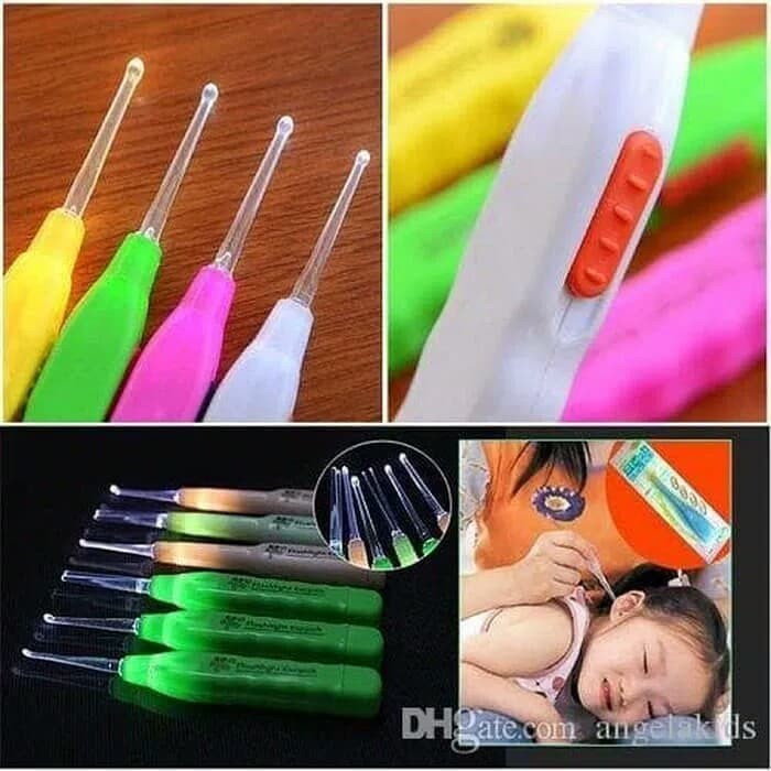 Pembersih Telinga LED / Earpick Flashlight / Korek Kuping Lampu Anak /Korek kuping LED