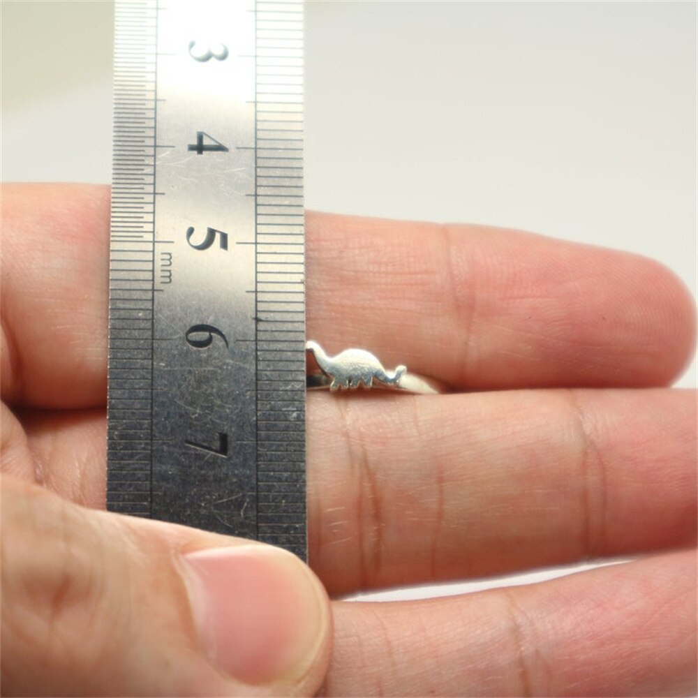 Cute Little Dinosaur Couples Thin Ring Wide Ring Fashion Simple Engagement Jewelry Statement Women Sweetheart Gift