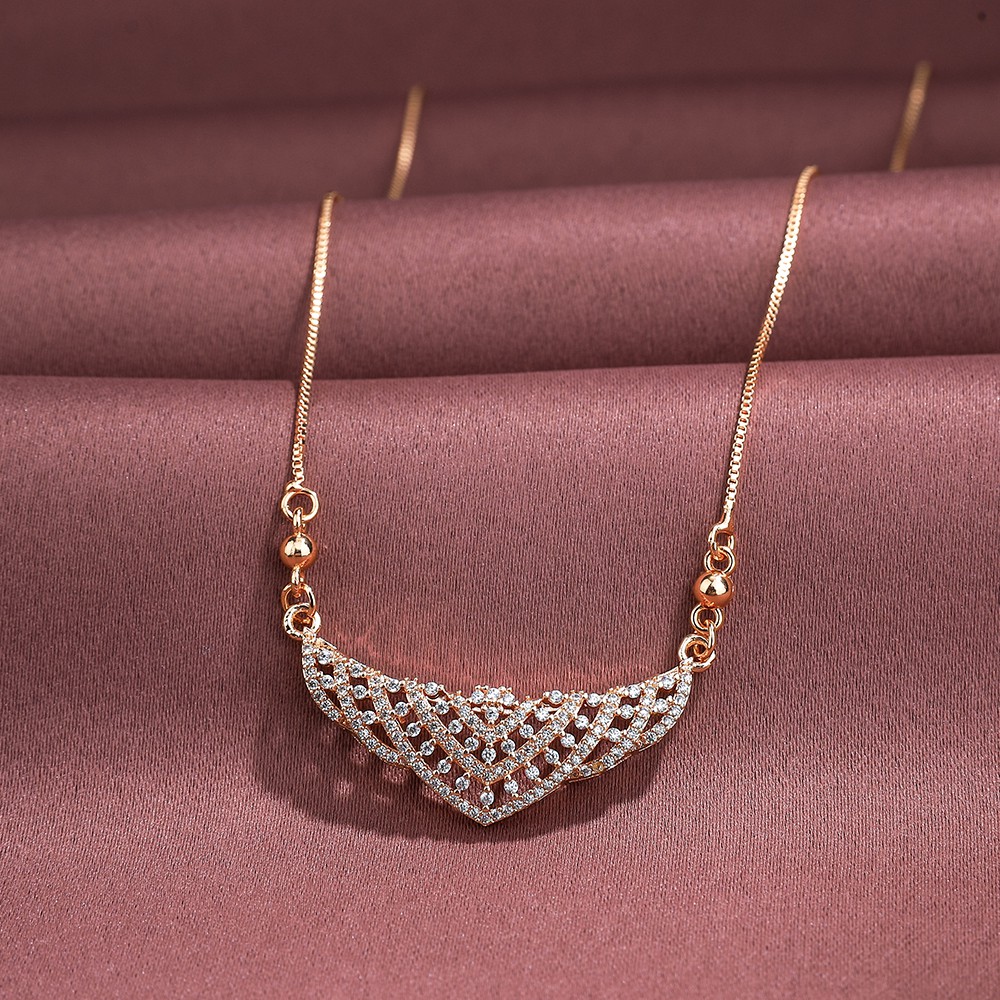 kalung titanium emas D127 kalung panjang wanita kalung titanum anti karat