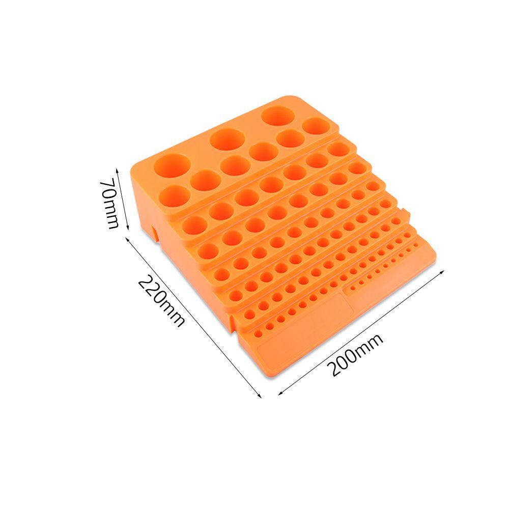 Solighter Drill Organizer Kotak Penyimpanan Multi Hole Drill Rack Hemat Ruang Alat Bubut CNC Dudukan Mata Bor