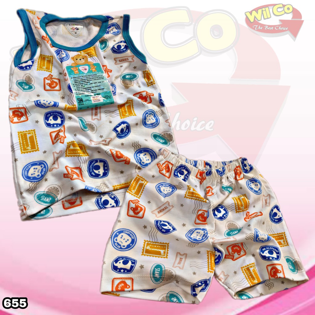 K655 - SETELAN ANAK PAKAIAN ANAK UNISEX OBLONG DAN CELANA PENDEK LIBBY SIZE S - M - L