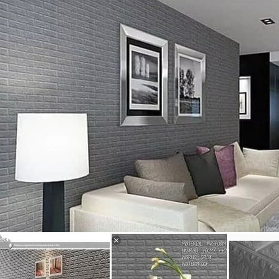 Wallpaper Foam Ukuran 38 X 70 Termurah Wallpaper 3D Brick Dekorasi Dinding Wall Foam Brick 3D Batu Bata Waterproof Anti Air -Wonderdekorasi