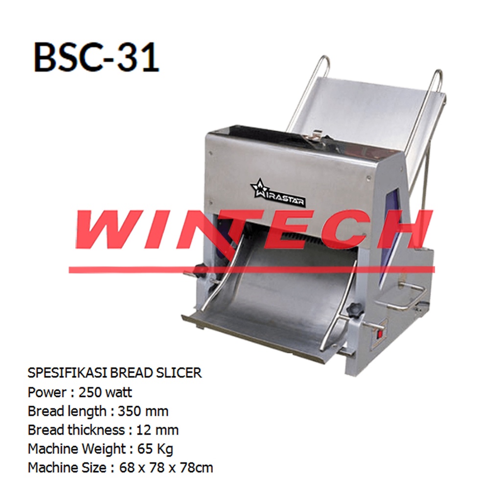 WIRASTAR BSC-31 Bread Slicer - Mesin Pemotong Roti Tawar 31 Mata Pisau
