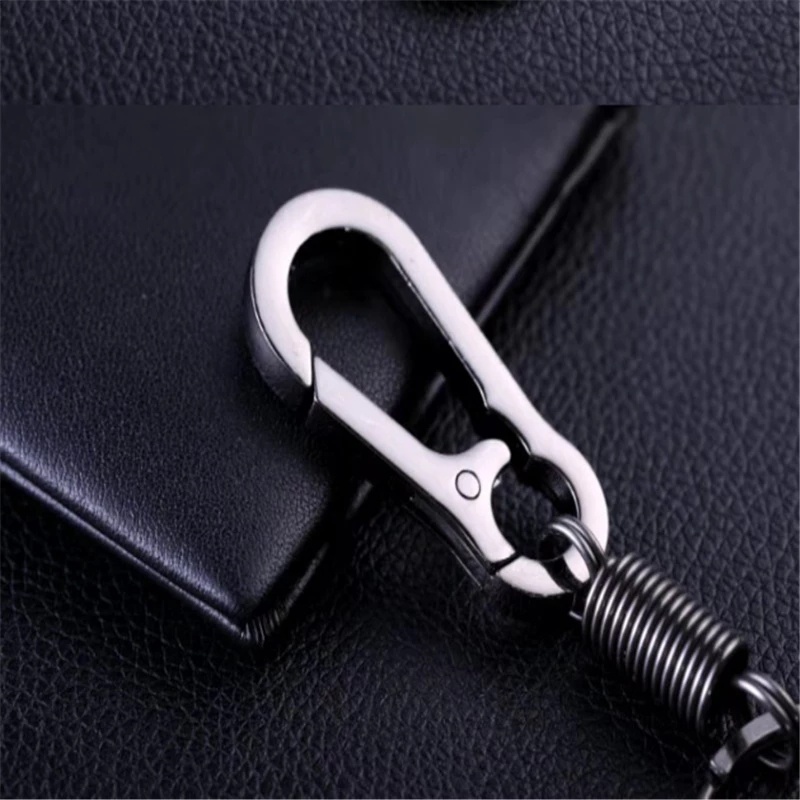 [ 1Pc Spring Creative Metal  Keychain Climbing Hook Car Keychain Key Chains Accessories for  Car Keyring, Bags ]