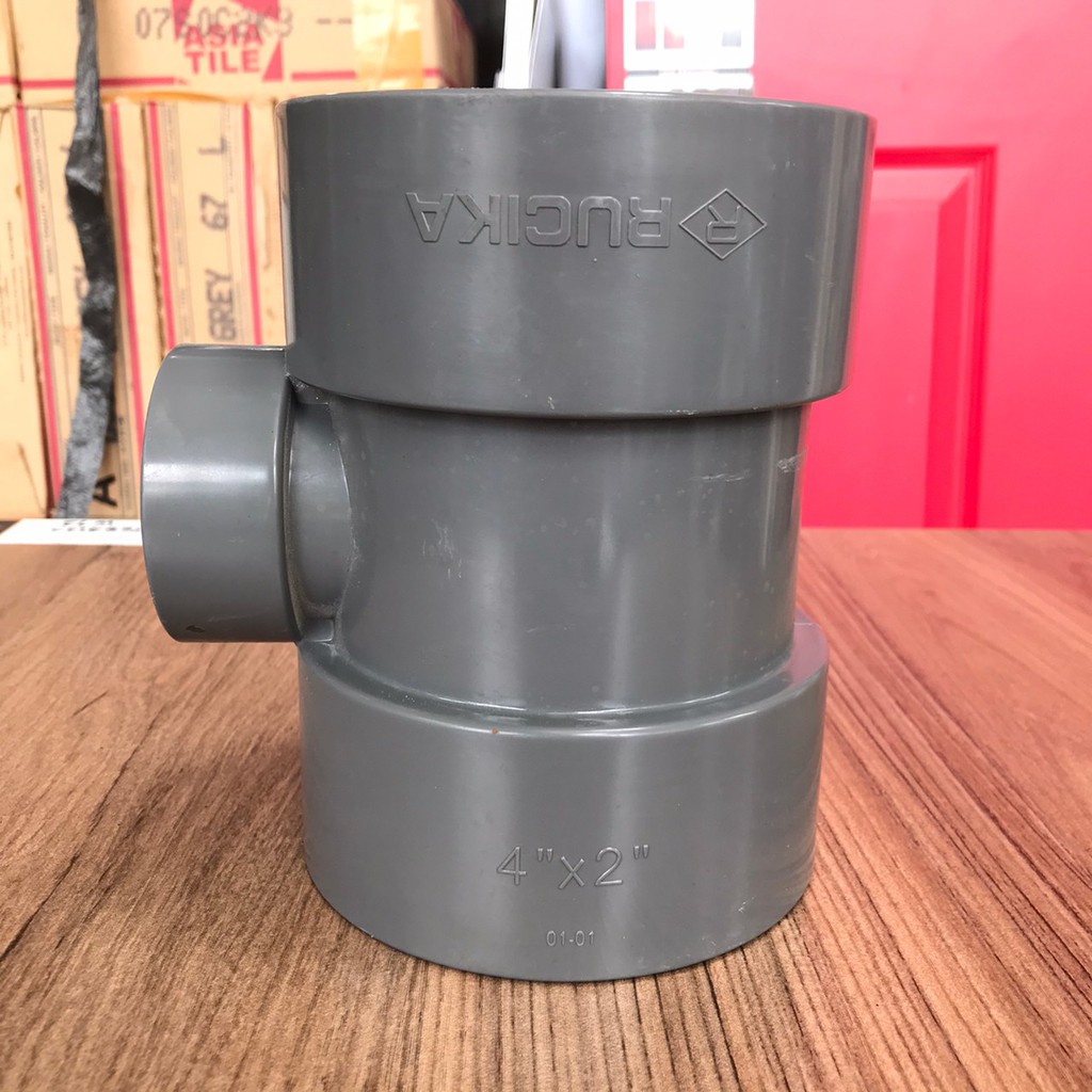 TEE RUCIKA AW PVC 4" x 2" Tebal
