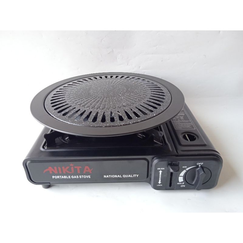 Paket Barbeque BBQ Grill Set Kompor Portable NIKITA Tas + BBQ Grill