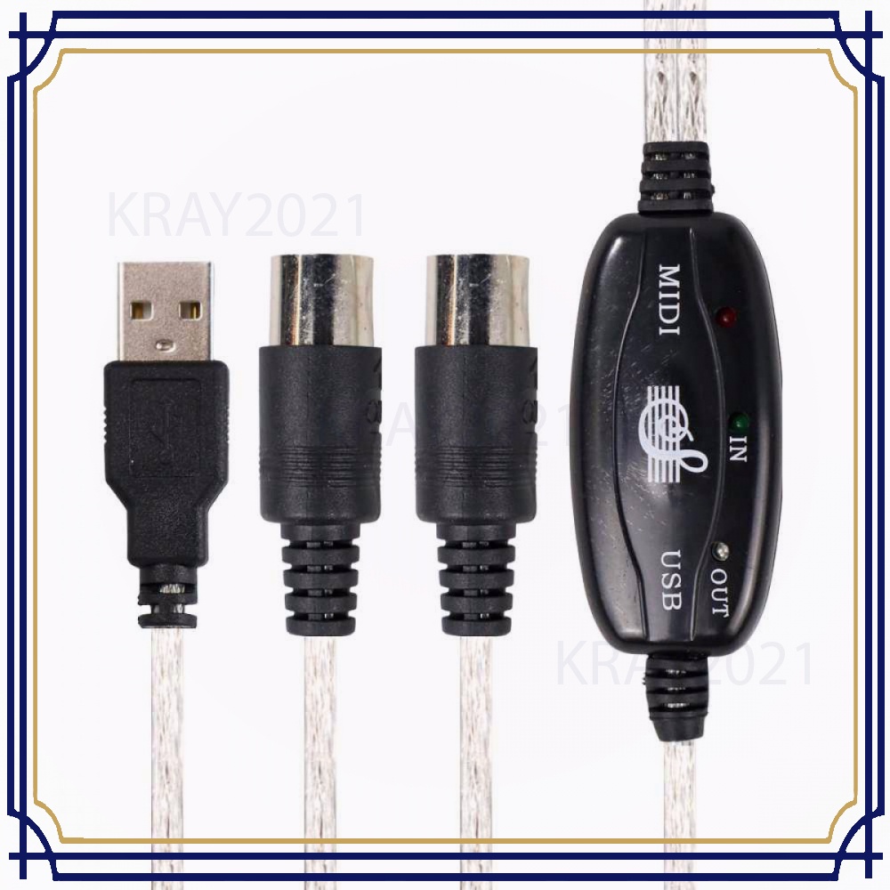 USB MIDI Cable Converter PC to Music Keyboard Adapter DT668