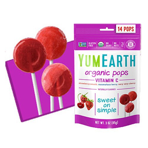 YumEarth Organics/- Vitamin C Pops / permen/ makanan / yum earth / vitamin/ snacks