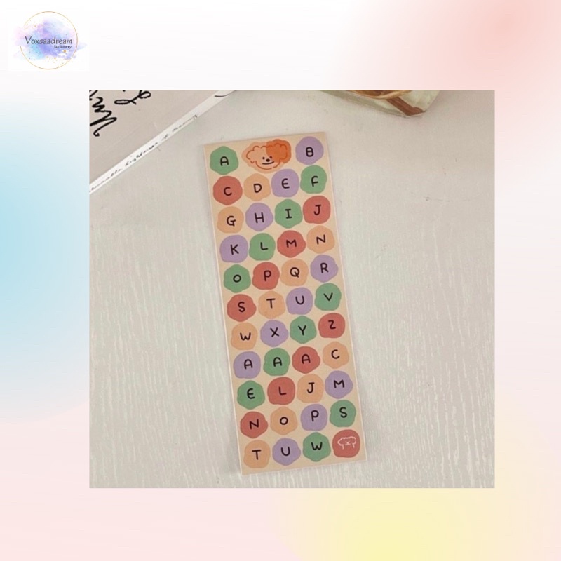 

Sticker Alphabet Bear Rainbow 1 pcs