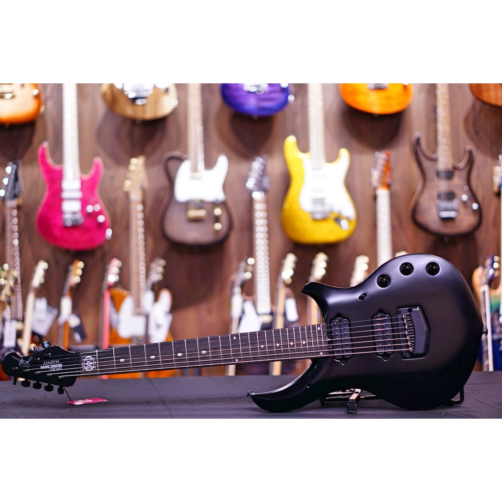 Ernie Ball Music Man John Petrucci Majesty 7 Electric Guitar - Stealth Black