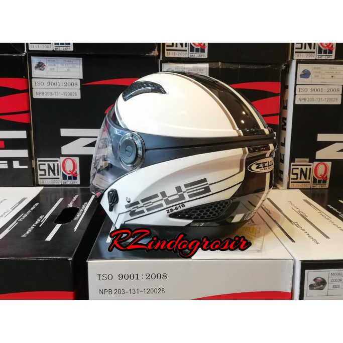 Helm Zeus ZS610 White 0017 Black