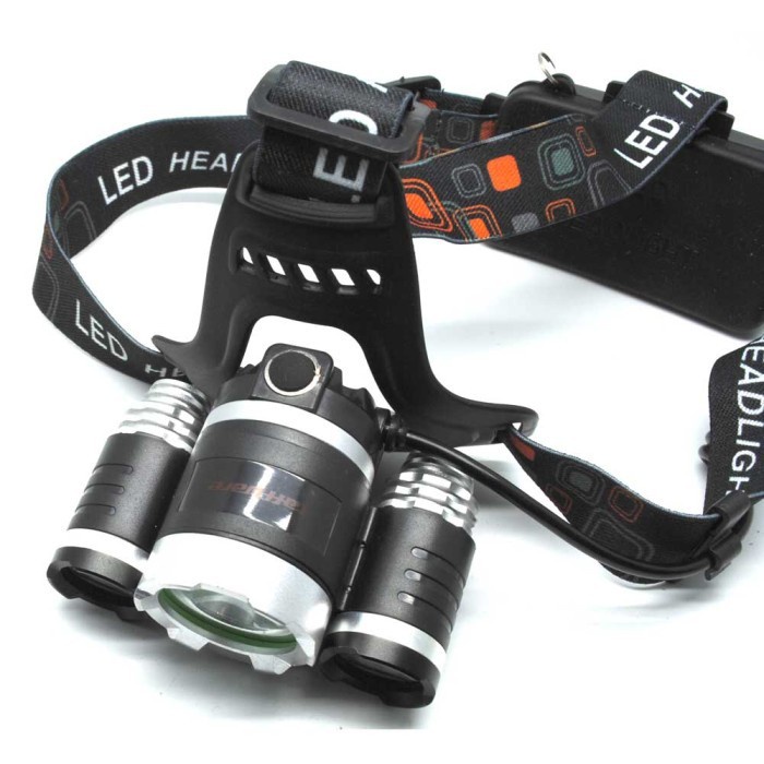 Headlamp Senter Kepala 3 LED 5000 Lumens TaffLED Cree XML T6 HDLD