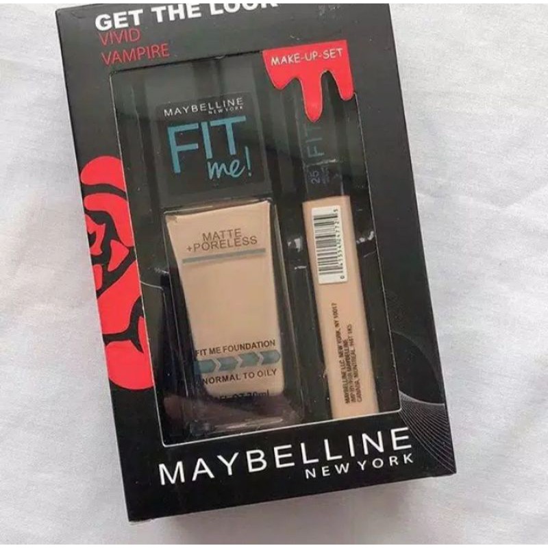 Maybelline Vivid Vampire + Fit Me + Poreless Maybelline 2in1 Foundation