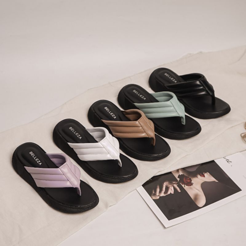 sandal belleza jenna/sandal wedges wanita belleza jenna