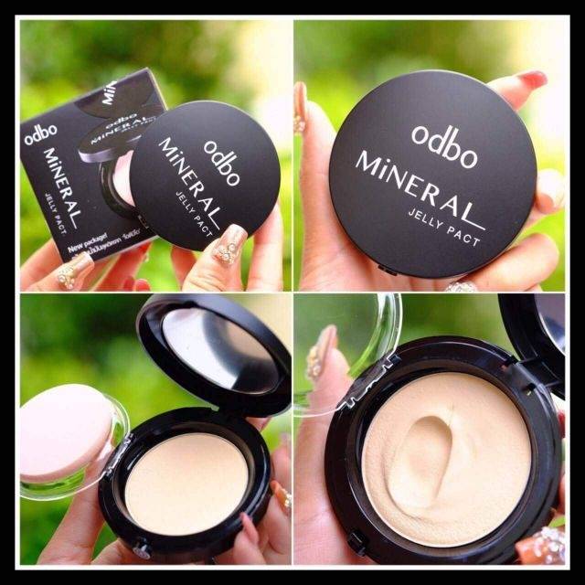 ODBO Mineral Jelly Pact SPF36 PA #OD619 Thailand / Compact Powder Cushion Bedak Padat Full Coverage