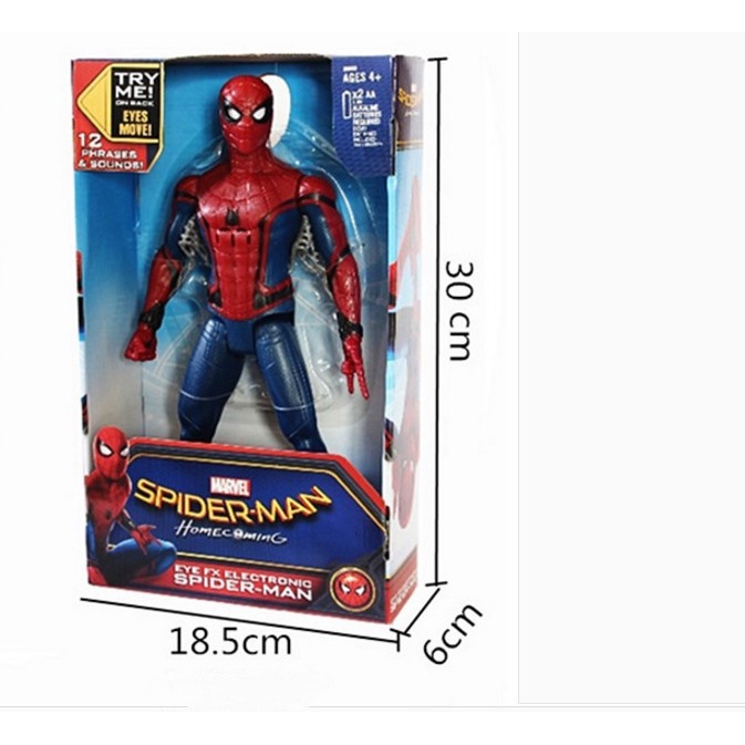 Mainan Boneka Action Figure Spiderman Disney Avengers Mata Dapat Dilepas Bahan PVC Ukuran 29CM