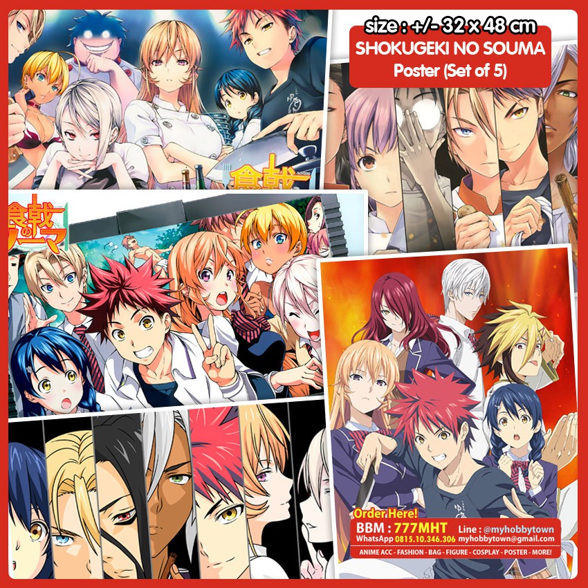 Poster Anime Shokugeki no Souma Set Of 5