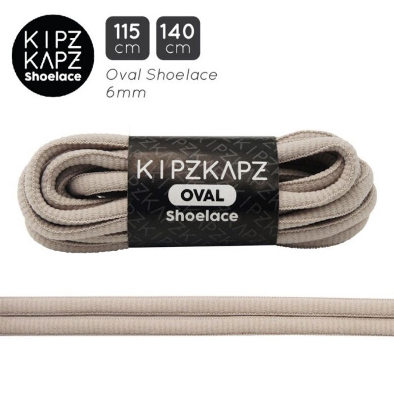 KIPZKAPZ O3 GREY 90cm 115cm 140cm Oval Shoelace Tali Sepatu Oval 6mm Abu Abu