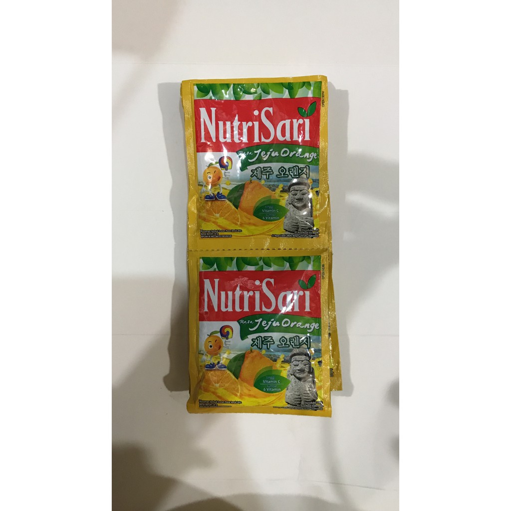 

PROMO NUTRISARI JEJU ORANGE / JERUK 1 RENCENG / 10 SACHET / SASHET / PCS PAK TERMURAH
