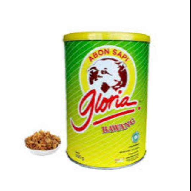 

Gloria abon sapi bawang 250gr can kaleng abon sapi bawang