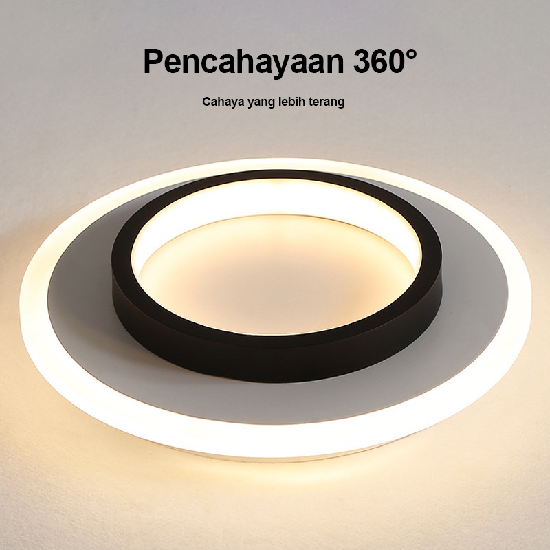 Golden LED Lampu Plafon 3Warna LED Ceiling Light Lampu Hias Rumah Ruang Tamu Kamar Minimalis Tempat Lampu Plafon