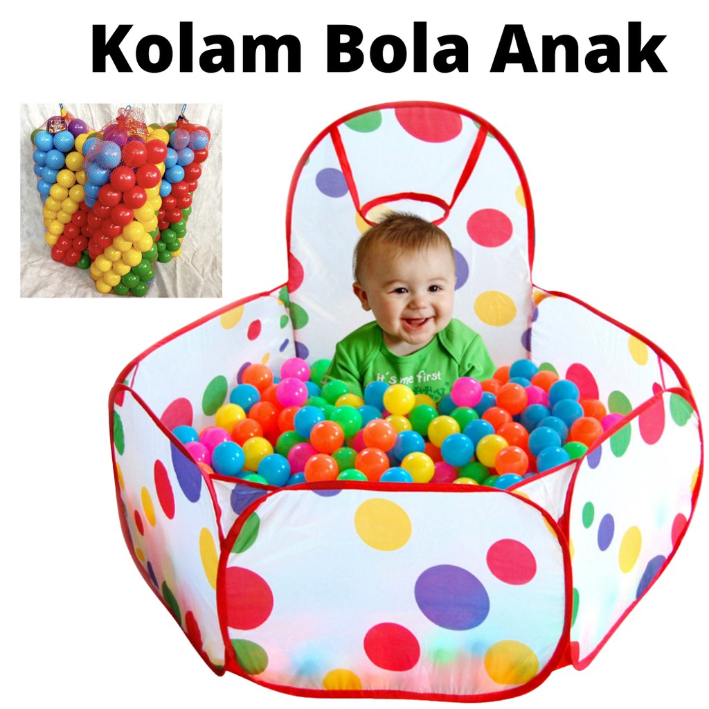 Kolam Mandi Bola Anak Ball Pool / bola anak isi 100 pcs SNI chn