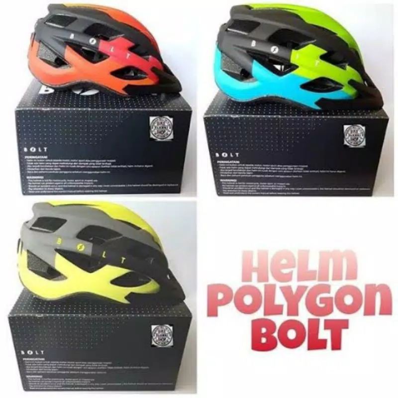 HELM SEPEDA POLYGON BOLT MTB BMX ROAD BIKE ORIGINAL