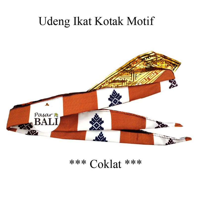 Udeng iket Kepala Bali Motif kotak Kotak